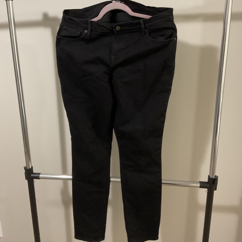 Old Navy Curvy Skinny Black Jeans Size 14 Long
